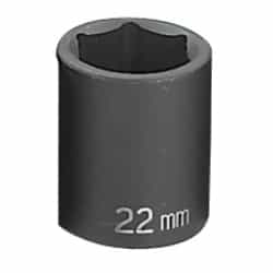 Grey Pneumatic 1/2" Drive 22mm Standard Metric Impact Socket GRE2022M