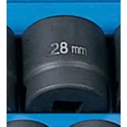 Grey Pneumatic 1/2" Drive 28mm Standard Metric Impact Socket GRE2028M