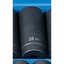 Grey Pneumatic 1/2" Drive 28mm Metric Deep Impact Socket GRE2028MD