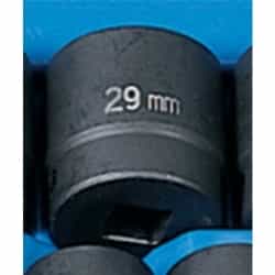 Grey Pneumatic 1/2" Drive 29mm Standard Metric Impact Socket GRE2029M