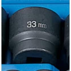 Grey Pneumatic 1/2" Drive 33mm Standard Metric Impact Socket GRE2033M