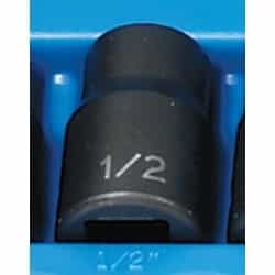 Grey Pneumatic 1/2" Drive 1/2" 12 Point Fractional Impact Socket GRE2116R