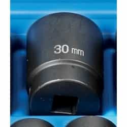 Grey Pneumatic 1/2" Drive 30mm 12 Point Metric Impact Socket GRE2130M