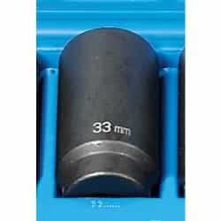 Grey Pneumatic 1/2" Drive 33mm 12 Point Deep Metric Impact Socket GRE2133MD