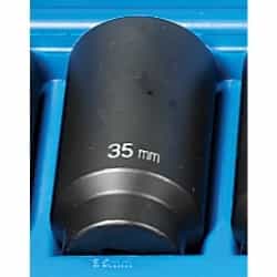 Grey Pneumatic 1/2" Drive 35mm 12 Point Deep Metric Impact Socket GRE2135MD
