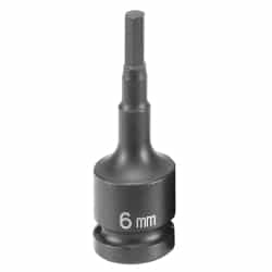 Grey Pneumatic 1/2" Drive 6mm Metric Hex Driver Impact Socket GRE2906M