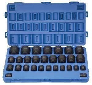 Grey Pneumatic 3/4" Drive 29 Piece 6 Point Fractional Master Impact Socket Set GRE8029