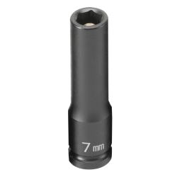 Grey Pneumatic 1/4" Drive 7mm Deep Metric Magnetic Impact Socket GRE907MDG