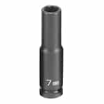 Grey Pneumatic 1/4" Drive 7mm 6 Point Metric Deep Impact Socket GRE907MDS