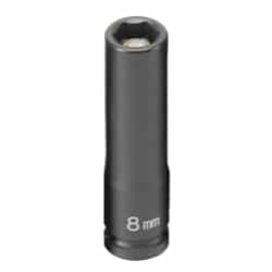 Grey Pneumatic 1/4" Drive 8mm Deep Metric Magnetic Impact Socket GRE908MDG