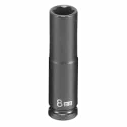 Grey Pneumatic 1/4" Drive 8mm 6 Point Metric Deep Impact Socket GRE908MDS