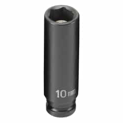 Grey Pneumatic 1/4" Drive 10mm Deep Metric Magnetic Impact Socket GRE910MDG