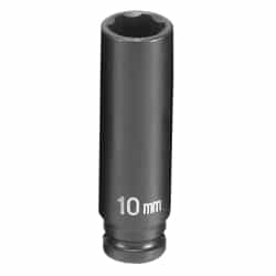 Grey Pneumatic 1/4" Drive 10mm 6 Point Metric Deep Impact Socket GRE910MDS