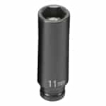 Grey Pneumatic 1/4" Drive 11mm Deep Metric Magnetic Impact Socket GRE911MDG