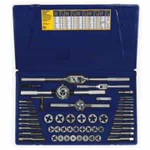 Hanson 53 Piece Machine Screw / Fractional Tap and Hexagon Die Set HAN24640