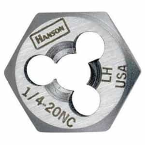 Hanson 5/8" - 18 NF High Carbon Steel Re-threading Right Hand Hexagon Fractional Die HAN7254