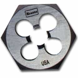 Hanson High Carbon Steel Hexagon 1" Across Flat Die 4-40 NC HAN9312