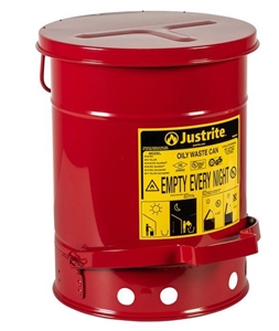 Justrite 09100 6 Gallon Oily Waste Can- JUS-09100