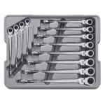 KD Tools 12 Piece X-Beam Metric Flex Combination Ratcheting Wrench Set KDT85288