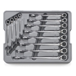 KD Tools 12 Piece X-Beam Reversible Metric Combination Ratcheting Wrench Set KDT85388