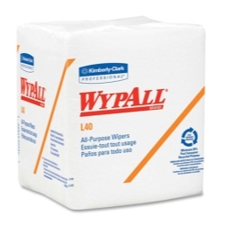 Kimberly Clark Wypall® L40 White Quarterfold Wipers KIM05701
