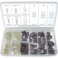 K Tool International 170 Piece U-Clip and Screw Assortment KTI00084