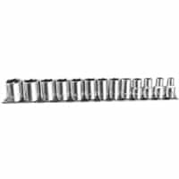 K Tool International 3/8" Drive 13 Piece 6 Point Metric Chrome Socket Set KTI27101