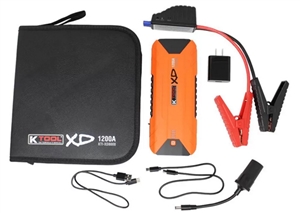 K Tool International XD 16,000 mAh Compact Jump Starter w/1200 amp - KTIXD8008