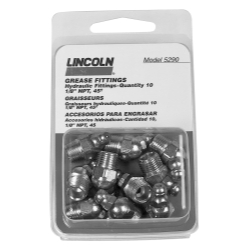 Lincoln 1/8" Pipe Thread FTG 45 Angle Grease Fittings Card of (10) LIN5290