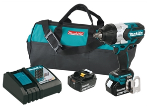 Makita XWT08M 18V LXT Lithium-Ion 1/2” Drive Brushless Impact Wrench Kit - MAKXWT08M