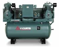 FS-Curtis ML10 200G 10HP(2) Duplex Tank Mounted Electric Air Compressor w/Magnetic Motor Starter (3/60/200-208V - FML10D97D2S-A9L1XX, 3/60/230V - FML10D97D2S-A3L1XX, 3/60/460V - FML10D97D2S-A4L1XX)