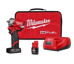 Milwaukee 2554-22 M12 FUEL™ 3/8" Stubby Impact Wrench Kit- MLW2554-22