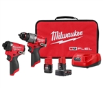 Milwaukee 3497-22 M12 FUEL™ 2-Tool Combo Kit - Hammer Drill/Impact Driver - MLW3497-22