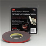 3M™ 1/4" x 20 yds.Automotive Acrylic Plus Attachment Tape, Black MMM6386