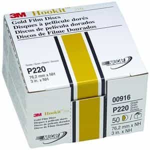 3M™ 3" Hookit™ Gold DIsc, 50 Discs per Box MMM916