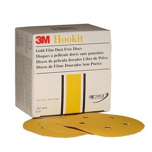 3M 5" Hookit Gold Film Disc, 100 DIscs per Box MMM963