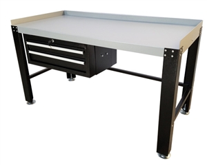 iDeal PWB-TC-1600-BLK Premium Work Bench & Tool Cabinet w/1,600 lbs. Capacity - Black
