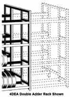 WPSS RiveTier® I 4SEA Single 4 Tier Adder Rack - 4 Shelves