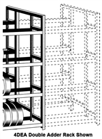 WPSS RiveTier® I 5DEA Double 5 Tier Adder Rack - 10 Shelves