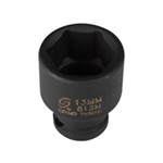 Sunex Tools 1/4in. Drive 13mm Standard 6 Point Impact Socket SUN813M