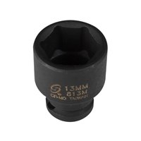 Sunex Tools 1/4in. Drive 13mm Standard 6 Point Impact Socket SUN813M