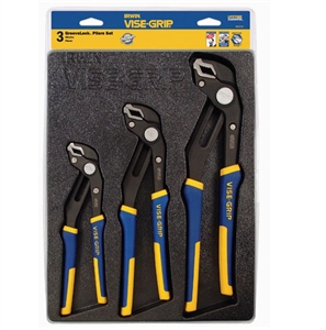 Irwin Vise-Grip 3 Piece GrooveLock Pliers Tray Set VGP2078710