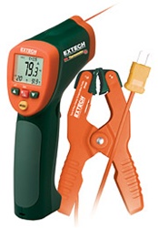 Extech 42515-T Wide Range IR Thermometer with Type K input and Pipe Clamp
