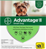 Advantage II For Small Dogs 1-10 lbs, Green 4 Pack