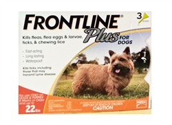 Frontline Plus For Dogs 5-22 lbs, Orange 3 Tubes