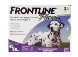 Frontline Plus for Dogs 45-88 lbs, Purple 3 Tubes