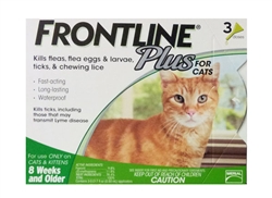 Frontline Plus for Cats, Green 3 Tubes