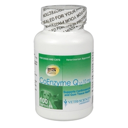 Coenzyme Q10 For Dogs and Cats, 10mg, 100 Capsules