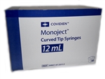 Monoject Curved Tip Syringe 12cc, 50/Box