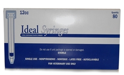 Ideal Syringe 12cc, Without Needle, Luer Lock, 80/Box